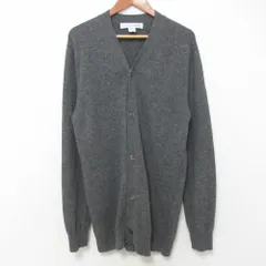 美品 COMME des GARCONS SHIRT コムデギャルソンシャツ ウールニットカーディガン サイズM グレー メンズ 古着 中古 USED