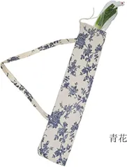 MMmall ねぎ袋 ネギ袋 長い物専用エコバック (青花)