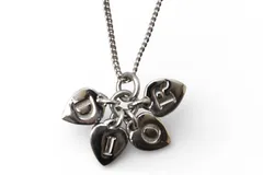 クリスチャンディオール ネックレス Christian Dior ハートモチーフ/ロゴ シルバー【中古】