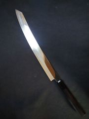 堺孝行 青二水本焼き フグ引き 9寸 黒檀柄 - メルカリ