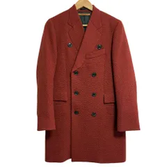 美品 Paul Smith ポールスミス ダブルブレスト チェスターコート S ブラウン系 メンズ 古着 中古 USED