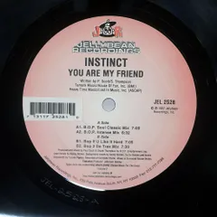 米 US盤 INSTINCT/YOU ARE MY FRIEND/JELLYBEAN RECORDINGS JEL2528 12
