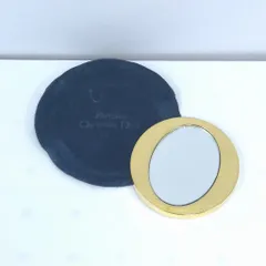 Dior ディオール  コンパクトミラー 専用ケース付き ゴールドカラー
