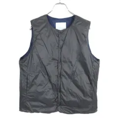 【美品】N/ L★ダウンベスト ナイロン 大きいサイズ3 ネイビー系 無地 z17217