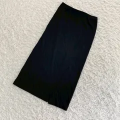 DKNY スリット入りロングスカート ブラック P キレイめ シンプル ストレッチのサムネイル