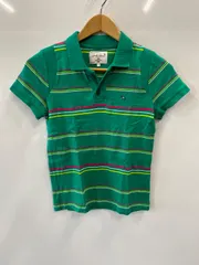 c622⚫︎arnold palmer⚫︎アーノルドパーマー⚫︎ボーダー⚫︎半袖⚫︎ポロシャツ⚫︎size2⚫︎緑