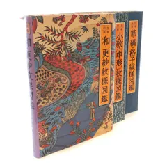 伝承紋脈 ３冊 和・更紗紋様図鑑　小紋・(中形) 紋様図鑑　縞・格子紋様図鑑 吉本 嘉門編 グラフィック社 _ 本