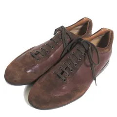 新品同様 BALLY バリー スエード×レザー ローカット スニーカー シューズ EU10E/US11D 29cm ブラウン メンズ 古着 中古 USED