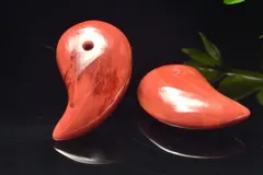 高発色◇チベット産 アンデシン　24x14-15mm　勾玉 ルース 1個売り パワーストーン 天然石 _PRG2422-3