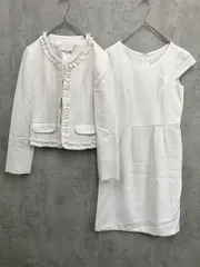 EMMA JAMES エマジェイムス EJ612112 ノーカラージャケット ノースリーブワンピース セットアップ size9/白 ■■ レディース