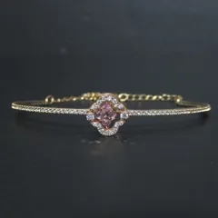 美品 SWAROVSKI スワロフスキー Sparkling Dance スパークリングダンス ブレスレット ピンクゴールドカラー レディース 古着 中古 USED