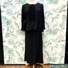 GR1298 東京ソワール セットアップ ワンピース 黒 サイズ17