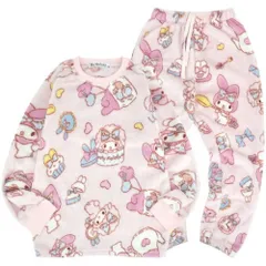 マイメロディ 子供 トレーナー スウェット パンツ フリース キッズ セットアップ サンリオ キャラクターズ mm6644-181