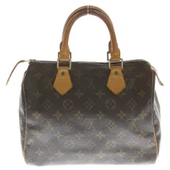 LOUIS VUITTON (ルイヴィトン) モノグラム スピーディ25 ハンドバッグ ミニボストンバッグ ブラウン レザー×PVC M41528 ゴールド金具