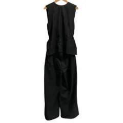 美品 beautiful people ビューティフルピープル Twill Jumpsuit オールインワン ジャンプスーツ サイズ36 ブラック レディース 古着 中古 USED