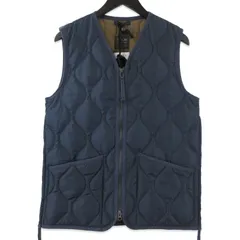 TAION タイオン ミリタリー Vネックジップ ダウンベスト TAION-001ZML-1 Wジップファスナー 800FP ダークネイビー S 71014713