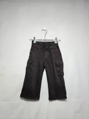 チャコール 밴딩 カーゴ パンツ キッズ 3-4歳 0121