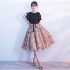 リボン&ワンピース パーティードレス 演奏会 二次会 キャバ フォーマル 衣装a