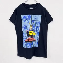 古着 used　僕のヒーローアカデミア　ヒロアカ　半袖アニメプリントTシャツ　クルーネック　黒　ブラック　Sサイズ