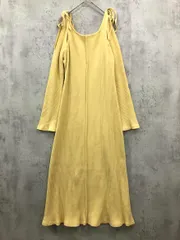 JUMELLE ジュメロ ロング ホルターリブ ワンピース sizeS/イエロー ■■ レディース