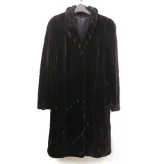 サガミンク ロングコート シェアードミンク ダークブラウン フリーサイズ 毛皮