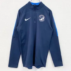 古着 used　NIKE　ナイキ　長袖ロゴプリントジャージ　ハーフジップ　スポーツ　青　ブルー　Sサイズ