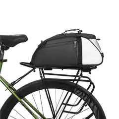 新品 自転車 リアバッグ 10L大容量 自転車 バッグ 自転車 に 付ける バック 防水・耐磨耗性に優れ、簡単に取り付け・取り外し可能 (グレー)