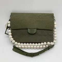 READYMADE レディメイド パールサコッシュバッグ RE-CO-KH-00-00-225 美品 ショルダーバッグ キルティング 男女兼用 カーキ 服飾 B15684◆