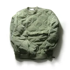 【新品】 Universal Style Wear ／ ユニバーサルスタイルウェア　撥水 ひょうたんキルト 軽量 クルーネック 肩ジップ プルオーバー 中綿 アウター セージグリーン ｜ 秋冬