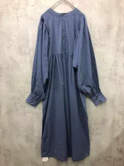 展示品■AIC. エーアイシー 前後2WAY ボリュームスリーブ ロング ワンピース sizeF/ブルー ■■ レディース
