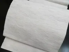 a2507-15 名古屋帯 八寸 美品 正絹 着物 松葉仕立て 紬