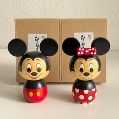 美品】卯三郎こけし ディズニー公式コラボ ミッキー＆ミニー こけし