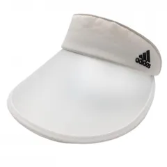 アディダス つば広サンバイザー 白×黒 ロゴ つば透け素材  レディース  ゴルフウェア adidas