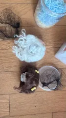 中国製 モヘア 2個 まとめ (LINA chou chou FLUPEACH 旧官 ウィッグ