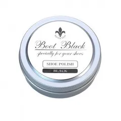 コロンブス ブートブラックシルバーライン シューポリッシュ(缶入り) ツヤ革靴専用クリーム 50g　ブラック