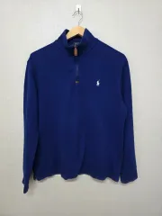 ポロラルフローレン ネイビー ハーフジップアップ ニット スウェット サイズ 95