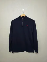 POLO ハーフジップアップ ニット 長袖Tシャツ ネイビー サイズ 100