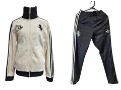 12862-014★adidas/アディダス/上下セット/Mサイズ/ベージュ/グレー/トラックトップ/トラックパンツ★