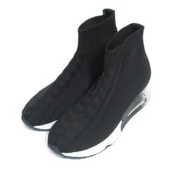 未使用 ASH アッシュ AIR ハイカット ソックススニーカー サイズ37 約23.5cm ブラック レディース 古着 中古 USED