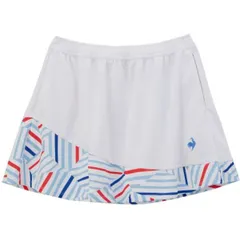 【新品】le coq sportif（ルコック）レディース ウィメンズ テニス スコート ルコックスポルティフ グラフィック ゲームスコート 吸汗速乾 テニス スカート　ホワイト　QTWXJE02-WH