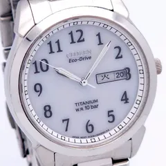 CITIZEN シチズン E101-S024650 ソーラーQZ 動作品 チタニウム