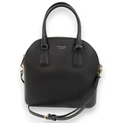 未使用 kate spade new york ケイトスペード シルビア ドーム サッチェル 2way ハンドバッグ ショルダーバッグ ブラック レディース 古着 中古 USED