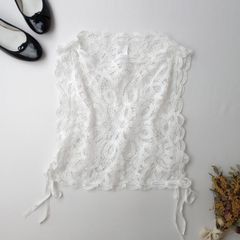 美品【HERITER】レースキャミソール ホワイトレースビスチェ IENA