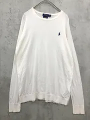 POLO RALPH LAUREN ポロ ラルフローレン 薄手 ワンポイント刺繍 ニット セーター sizeXS/155/80A/アイボリー ■■ レディース