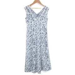 美品 Her lip to ハーリップトゥ Lace Trimmed Floral Dress ワンピース サイズS ネイビー ホワイト レディース 古着 中古 USED