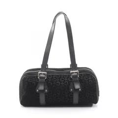 セリーヌ CELINE ショルダーバッグ Cマカダム ブラック スウェード Cマカダム ハンドバッグ レディース Used B