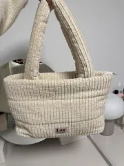 Lee リー アイボリー コーデュロイ トートバッグ