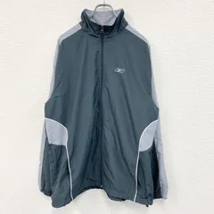 古着 used　Reebok　リーボック　フルジップナイロンジャケット　紺　ネイビー　XLサイズ