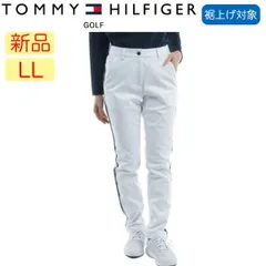 【新品・未使用】ラスト1点！ホワイトLLサイズ 裾上げ対象商品 トミーヒルフィガーゴルフ レディース ボンディングパンツ THLA286 防風 保温 ストレッチ 大きいサイズ有 テーパードパンツ TOMMY HILFIGER