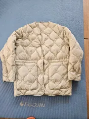 アイボリー キルティング ジャケット ダウン アウター